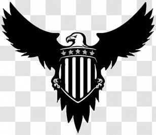 Wing Logo Emblem Crest Eagle - Blackandwhite Tattoo Transparent PNG