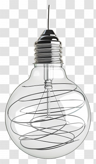Idea Bulb - Modern Spiral Light Bulb Transparent PNG