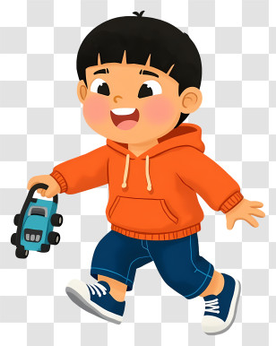 Preschool Boy - Boy Playing With Toy Car Transparent PNG