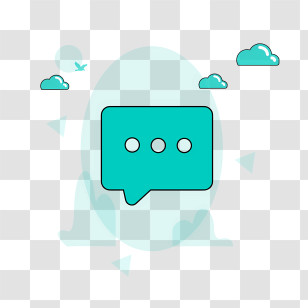 Icon - Chat Bubble Icon For Messaging Transparent PNG