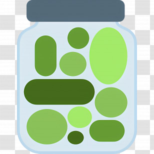 Pickle Jar - Green Bacteria In A Jar Transparent PNG