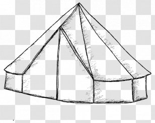 Drawing Bell Tent Camping Line Art - Old Bidlake Farm - Tents Transparent PNG