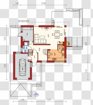 Floor Plan House Gable Roof - Schematic - Design Transparent PNG