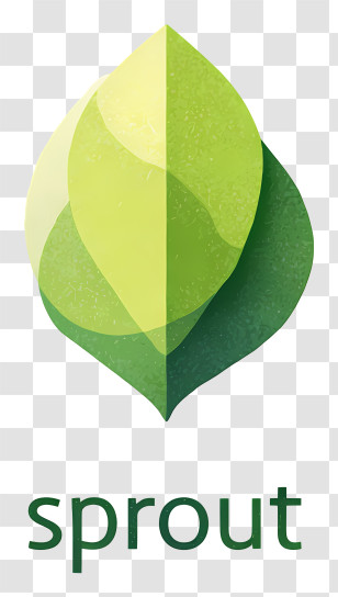 Sprout Logo - Sprout Layered Leaf Logo Transparent PNG