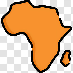 Africa Map - Outline Map Of Africa Transparent PNG