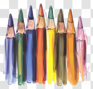 Colorful Pencils - Colorful Art Pencils Transparent PNG