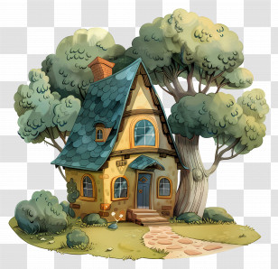 Fairy Tale House - Fairy Tale Style Dream Cottage Transparent PNG