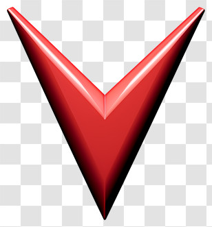 Flat Red Arrow - Red Downward Arrow Transparent PNG