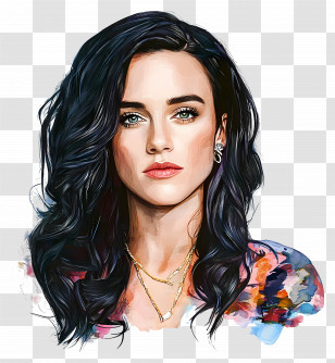 Katy Perry - Trendy Woman With Wavy Hair Transparent PNG