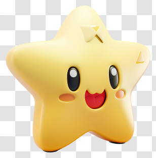 Smiling Star - Smiling Star Character Transparent PNG