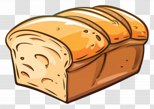 Whole Wheat Bread - Cartoon Illustration Of A Loaf Of Bread Transparent PNG