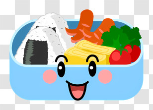 Cartoon - Cartoon Bento Box With Smile Transparent PNG