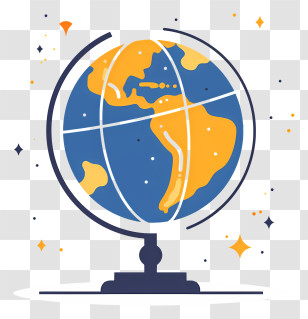 Globe - Colorful Globe Illustration Transparent PNG