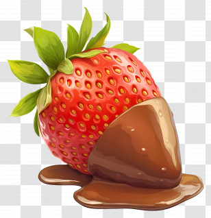 Chocolate Covered Strawberries - Chocolate Covered Strawberry Transparent PNG
