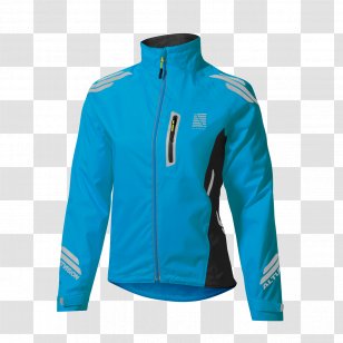 T-shirt Jacket Blue Clothing Raincoat - Outerwear - Woman Coat Transparent PNG