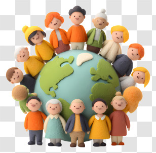 Global Population Awareness - People Around The Globe In Unity Transparent PNG