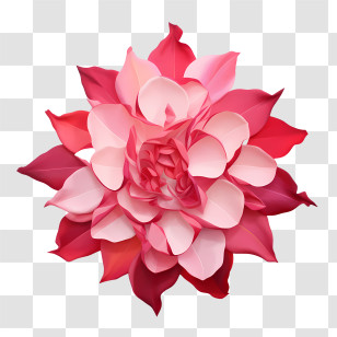 Rose Petals - Pink Dahlia Flower Bloom Transparent PNG