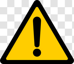 Warning Sign - Yellow Warning Sign With Exclamation Mark Transparent PNG