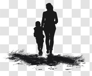 Family - Mother And Child Silhouette Transparent PNG