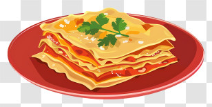 Lasagna - Plate Of Delicious Baked Lasagna Transparent PNG