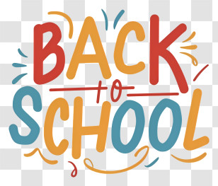 Back To School - Back To School Colorful Text Design Transparent PNG