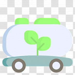 Oil Storage Tank - Eco Car With Green Leaves Transparent PNG