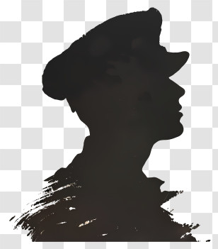 Soldier Silhouette - Silhouette Of A Person In A Hat Transparent PNG