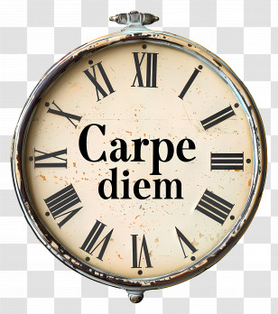 Carpe Diem - Carpe Diem Vintage Clock Transparent PNG