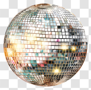 New Year - Sparkling Disco Ball For Party Vibes Transparent PNG