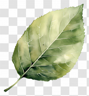 Watercolor Leaf - Watercolor Green Leaf Illustration Transparent PNG