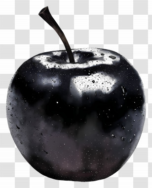 Apple - Shiny Black Apple Transparent PNG