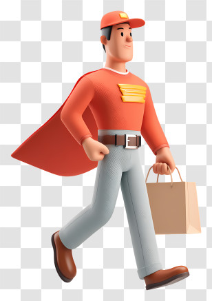 Super Delivery Man - Superhero Delivery Man Transparent PNG