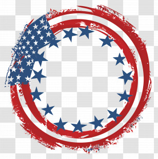 Memorial Day - American Flag Circle Transparent PNG