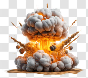 Bomb Blast - Dramatic Explosion With Smoke And Fire Transparent PNG