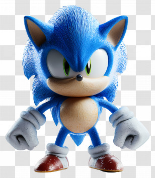 Sonic The Hedgehog - Blue Hedgehog Ready For Action Transparent PNG