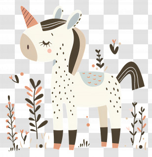 Cute Horse - Cute Unicorn Illustration Transparent PNG