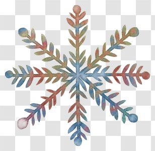 Snowflake - Watercolor Snowflake Illustration For Winter Festivities Transparent PNG