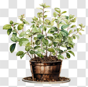 Coffee Plant - Potted Green Plant Illustration Transparent PNG