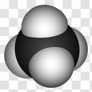 Methane Molecule Covalent Bond Space-filling Model Chemical - Clathrate - Fuel Transparent PNG