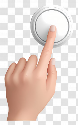 Hand Button - Finger Pressing Button Illustration Transparent PNG