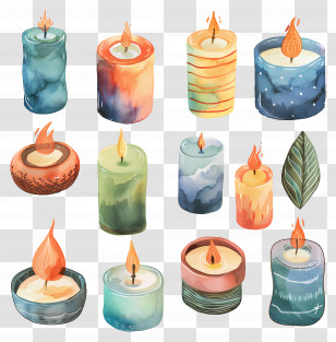 Candles - Vibrant And Stylish Decorative Candles Transparent PNG