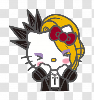 Yoshikitty - Hello Kitty With Punk Style Transparent PNG