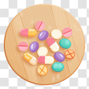 Medicine Tablet - Colorful Pills And Tablets Illustration For Healthcare Transparent PNG