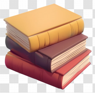 Animated Books - Illustrated Stack Of Books Transparent PNG