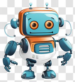 Cartoon Robot Design - Cute Cartoon Robot Illustration Transparent PNG