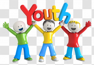 International Youth Day - Youth Celebration Characters In Vibrant Colors Transparent PNG