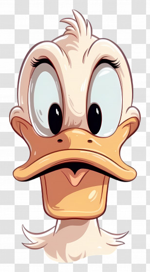Donald Duck - Cartoon Duck Face Transparent PNG