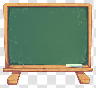 Green Chalkboard - Green Chalkboard With Wooden Frame Transparent PNG