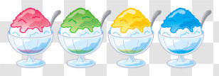 Icon - Colorful Shaved Ice Desserts Transparent PNG