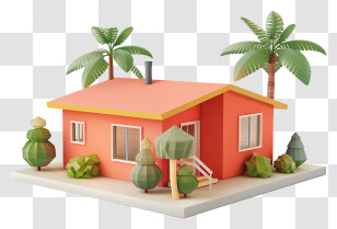 Bungalow - Small Cute Doodle House Transparent PNG